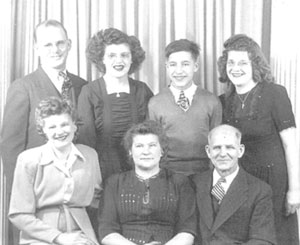 Nimeck Family - 1947 (Back row from left) John, Lily, Max, Irene | Front row from left) Emily, Agnes, Mike
